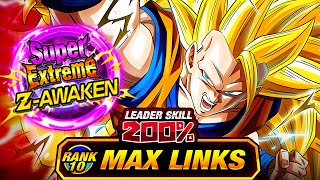 THE FIRST SUPER EZA IN DOKKAN HISTORY LEVEL 10 LINKS 100 AGL SSJ3 GOKU DBZ Dokkan Battle [upl. by Alegna]