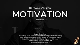 Normani  Motivation Karaoke Version [upl. by Auston]