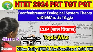 Bronfenbrenner Ecological System Theory  पारिस्थितिक तंत्र सिद्धांत HTET 2024 CDP for PRT TGT PGT [upl. by Tobie]