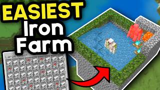 The BEST Iron Farm Minecraft Bedrock 121 [upl. by Joelly]