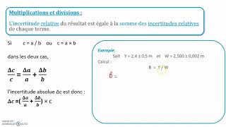 Les calculs dincertitude [upl. by Nylia868]