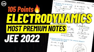 Electrostatics to Alternating Current Notes  Best Notes IITIAN Style  JEE Main JEE Advanced NEET [upl. by Chevy]