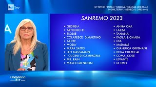 I commenti dei cantanti in gara al Festival di Sanremo 2023  Domenica In 04122022 [upl. by Elocen630]