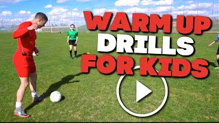 Soccer Drills  Warm Up Soccer Drills For Kids  U12U10U8U6 [upl. by Ynes]