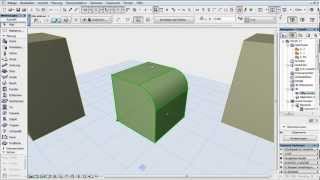 ArchiCAD 16  Das MorphWerkzeug  23  MorphKanten abrunden und abschrägen [upl. by Eanal]