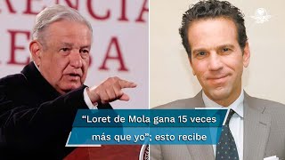 AMLO exhibe supuestos ingresos del periodista Carlos Loret de Mola pedirá información a Hacienda [upl. by Llenor819]