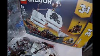 Lego Unboxing Creator 3 in 1 Pirate Ship Lets Go [upl. by Holcman619]