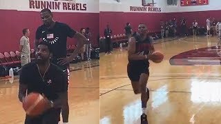 Kyrie Irving Teaches Kevin Durant and Russell Westbrook Basketball Moves 2018 USA Basketball [upl. by Linea]