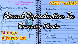 Class 12 Biology Chapter 2  Notes  Stamen Microsporangium And Pollen Grain  CBSE  NEET 🔥💯 [upl. by Sheelagh417]