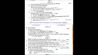 12th English 2nd Mid Term Test 2022 Original Question Paper [upl. by Yddub]