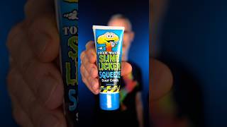 Weird Blue Raspberry candy ASMR ICEE Sour Squeeze Toxic Waste Slime Licker Squeeze Laffy Taffy [upl. by Bondy]