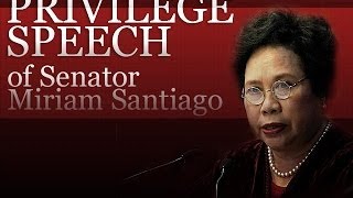 Livestream Privilege Speech of Sen Miriam Defensor Santiago [upl. by Lederer]