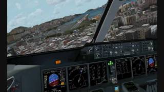 FSX FedEx PMDG MD11 landing at Kai Tak [upl. by Hughes]