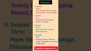 Antonyms Understanding Opposite Words  antonyms in English  important antonyms  Vocabulary [upl. by Aicercal]