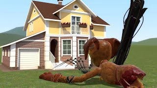 BIGGER DOGDAY AND CLAW VS HOUSESPoppy Playtime Chapter 3  Garrys Mod [upl. by Olli]