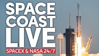 Space Coast Live 247 Views of NASA SpaceX Falcon 9 Operations and Starship Pad Construction [upl. by Aylward]