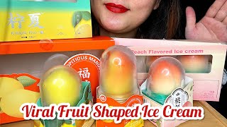 Viral Mango Peach and Lemon Shaped Ice Cream ASMR [upl. by Assel]