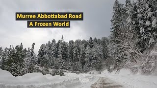 Murree Abbottabad Road in Winter  Snowfall In Pakistan [upl. by Lizette]