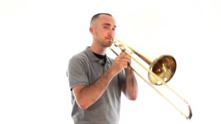 Trombone Lesson 7 First Five Notes F Eflat D C Bflat [upl. by Ayihsa]