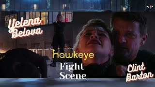 Yelena Belova vs Clint Fight Scene  Hawkeye Episode 6 Season Finale [upl. by Biel420]