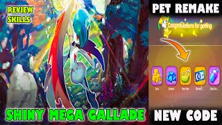 SHINY MEGA GALLADE REVIEW SKILLS  NEW GIFT CODE PET REMAKE 🤩 [upl. by Yslek]