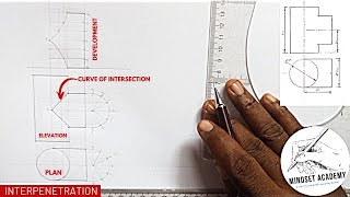 INTERPRETATION Interpenetration Curve Of Intersection Of Two Pipes Of The Same Diameter [upl. by Goodrich47]