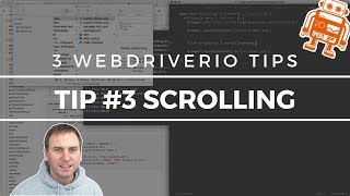 3 WebdriverIO Tips Scrolling Elements wJS Execute Tip 3 [upl. by Hinkel301]