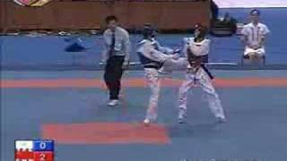 47kg female SEMIFINAL  CHN vs TPE 2007 World Taekwondo Championship [upl. by Ansev]