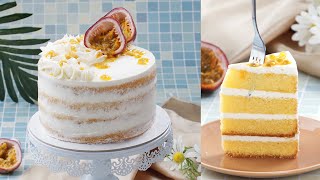 Tropical Passion Fruit Cake  Tropical Cake Decorating Ideas For Summer [upl. by Ellecrad455]