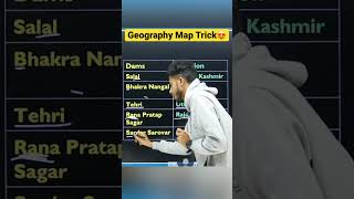 Class 10 Map Work Short Trick 😱Learn Dams and their location By Short Trick in 60 s😱shorts [upl. by Ranee]