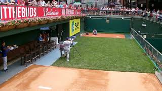 THE DEFENDING CHAMPION TEXAS RANGERS CATCHER WARM UP IN THE CITIZENS BANK PARK BULLPEN [upl. by Perloff]