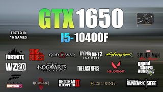 GTX 1650  i5 10400F  Test in 16 Games in 2023  GTX 1650 Gaming [upl. by Nosirb]