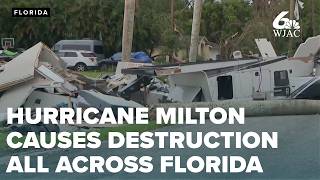 Hurricane Milton causes flooding and damage all across Florida [upl. by Nolasba]