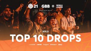 TOP 10 DROPS 😱 Solo  GRAND BEATBOX BATTLE 2021 WORLD LEAGUE [upl. by Ainoval]