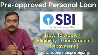 SBI Preapproved Personal Loan Details  Malayalam  Live Video [upl. by Armalla]