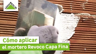 Cómo aplicar mortero revoco capa fina  LEROY MERLIN [upl. by Bashemath]