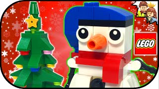 LEGO Creator Christmas Tree amp Snowman Polybags 30286 30197 Review  BrickQueen [upl. by Elokin]