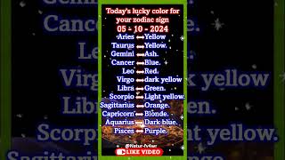 Todays lucky color for your zodiac sign 05  10  2024 shorts astrology horoscope luckycolor [upl. by Asiole]