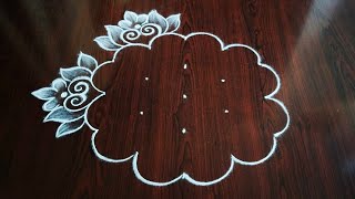 2 beautiful daily kolams 5×3 dots simple easy latest daily rangolis [upl. by Enimassej]