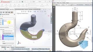 Tutorial de modelado de superficies con Solidworks 2016 [upl. by Celestine]