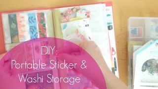 Easy DIY Portable Sticker and Washi Tape Storage [upl. by Goodwin217]