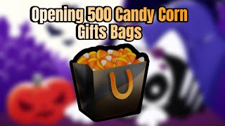 Pet simulator 99 Opening 500 Candy Corn Gifts Bags Roblox [upl. by Solram]