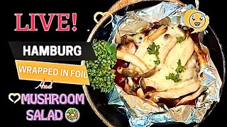 ASMR Cooking ▪︎HAMBURG Wrapped in foil▪︎Healthy Salad▪︎asmr satisfying fyp asmrsounds [upl. by Frymire]