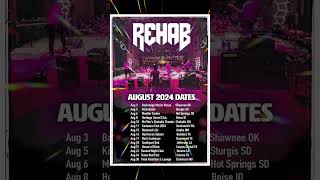 Updated August REHAB tour dates Come party with us rehabmusic dannyboone ontournow [upl. by Gnap]