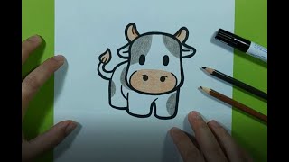 Como dibujar una vaca paso a paso 9  How to draw a cow 9 [upl. by Eikcir]