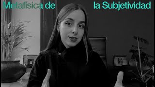 Metafísica de la Subjetividad I  Clase Abierta [upl. by Ayinat]