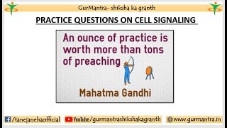 PRACTICE QUESTIONS ON CELL SIGNALING  CSIR NET LIFE SCIENCE EXAM [upl. by Ithnan13]