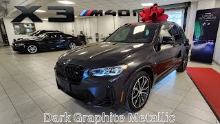 NEW ARRIVAL 2023 BMW X3 M40i Dark Graphite Metallic on Black Sensatec [upl. by Vig]