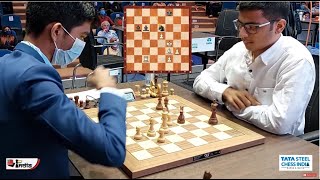 Gukesh smashes table after blundering against Raunak  Tata Steel Chess India 2021 Blitz [upl. by Adiam]