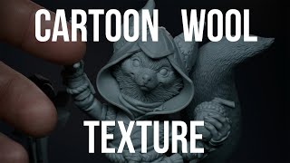 How to make a CARTOON WOOL texture Sculpting tutorial [upl. by Catherina]